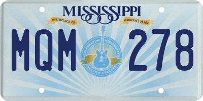 MS license plate MQM278
