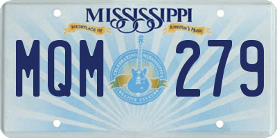 MS license plate MQM279