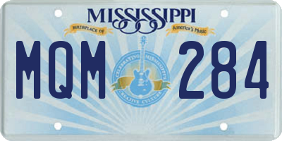 MS license plate MQM284