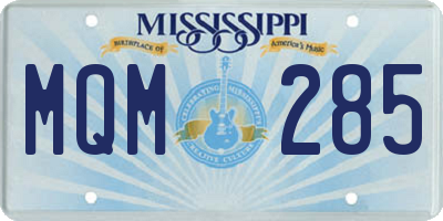 MS license plate MQM285