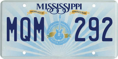MS license plate MQM292
