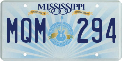 MS license plate MQM294