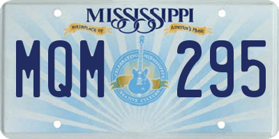 MS license plate MQM295