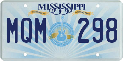 MS license plate MQM298