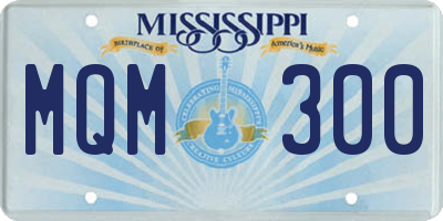 MS license plate MQM300