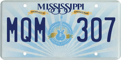 MS license plate MQM307