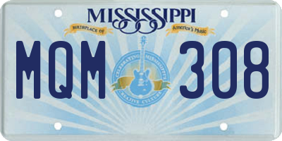 MS license plate MQM308