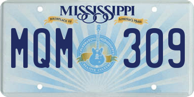 MS license plate MQM309