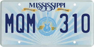 MS license plate MQM310