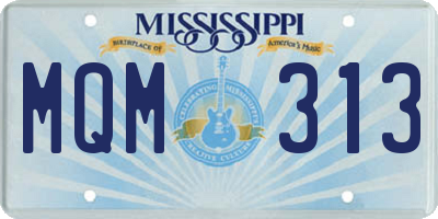 MS license plate MQM313