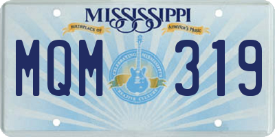 MS license plate MQM319