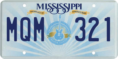 MS license plate MQM321
