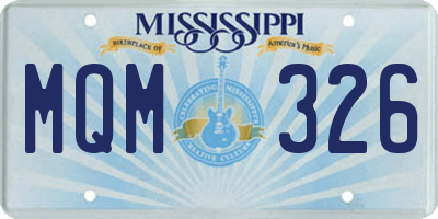 MS license plate MQM326