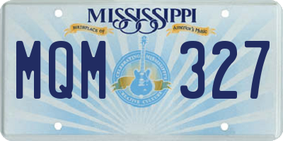 MS license plate MQM327