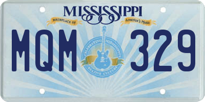 MS license plate MQM329