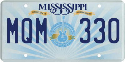 MS license plate MQM330