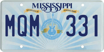 MS license plate MQM331