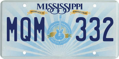 MS license plate MQM332