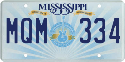 MS license plate MQM334