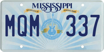 MS license plate MQM337