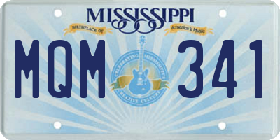 MS license plate MQM341