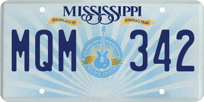 MS license plate MQM342