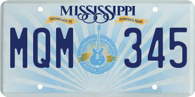 MS license plate MQM345