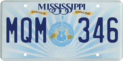 MS license plate MQM346