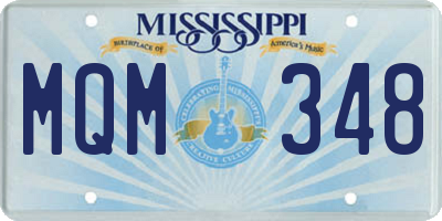 MS license plate MQM348