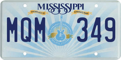 MS license plate MQM349