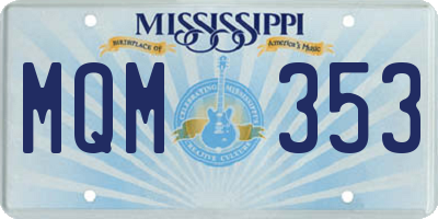 MS license plate MQM353