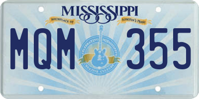 MS license plate MQM355