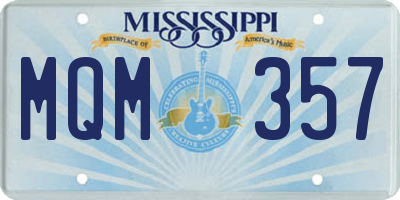 MS license plate MQM357