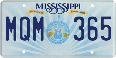 MS license plate MQM365