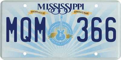 MS license plate MQM366