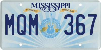 MS license plate MQM367