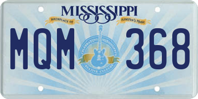 MS license plate MQM368