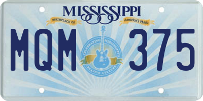 MS license plate MQM375