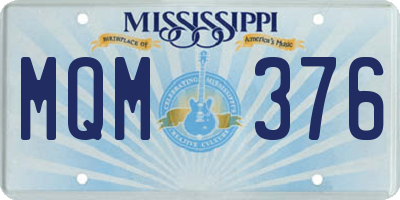 MS license plate MQM376