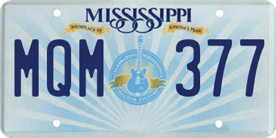 MS license plate MQM377