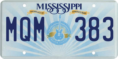MS license plate MQM383