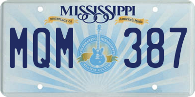 MS license plate MQM387