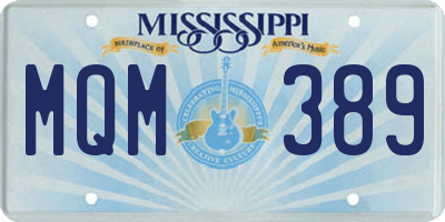 MS license plate MQM389