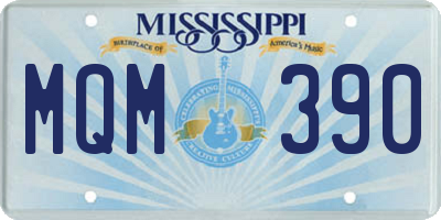 MS license plate MQM390