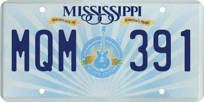 MS license plate MQM391