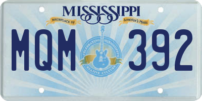 MS license plate MQM392