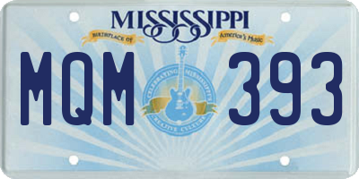 MS license plate MQM393