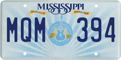 MS license plate MQM394