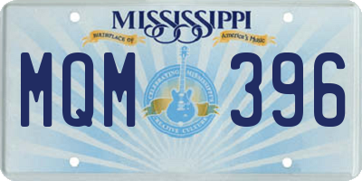 MS license plate MQM396