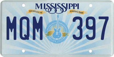MS license plate MQM397